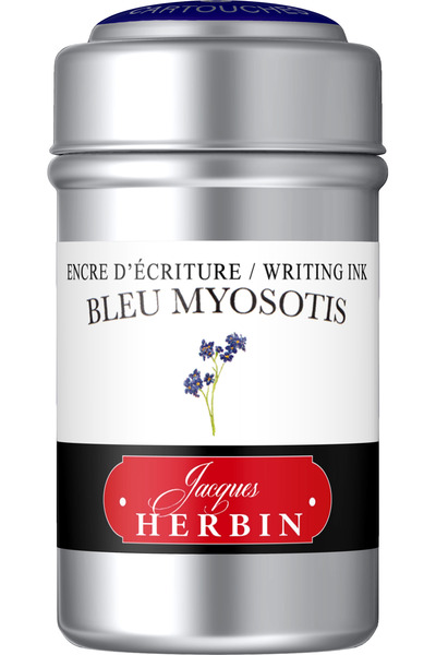 Jacques Herbin Cartușe de cerneală Bleu Myosotis - set de 6