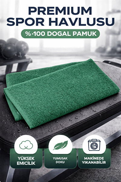 MUCCO %100 Doğal Pamuklu Sportif Hızlı Ter Emen 30cm x 100cm Fitness Sporcu E...