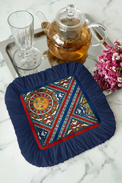 Evimde Bambaşka Șervețel decorativ cu mozaic din vitralii - Șervețel colorat ...