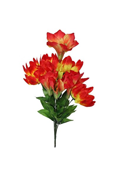 Goliat Buchet artificial cu 9 flori - Amestec de Amaryllis și Crin, Culoare r...