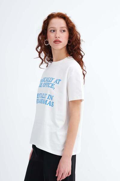 Addax Printed Thick T-Shirt P10618