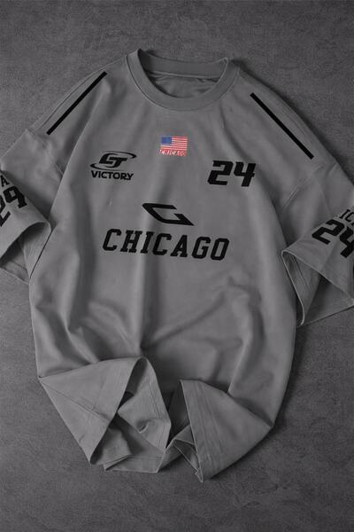 COMANCHERO Unisex Chicago 24 Design Štampano Oversize kroj T-shirt