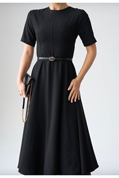 Serpirella Butik Belted Midi Dress