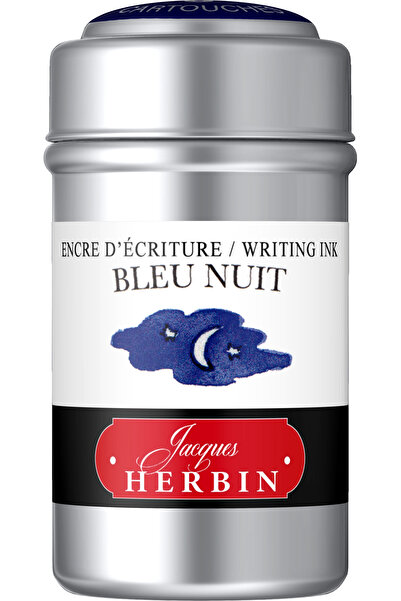 Jacques Herbin Cartușe de cerneală Bleu Nuit - set de 6