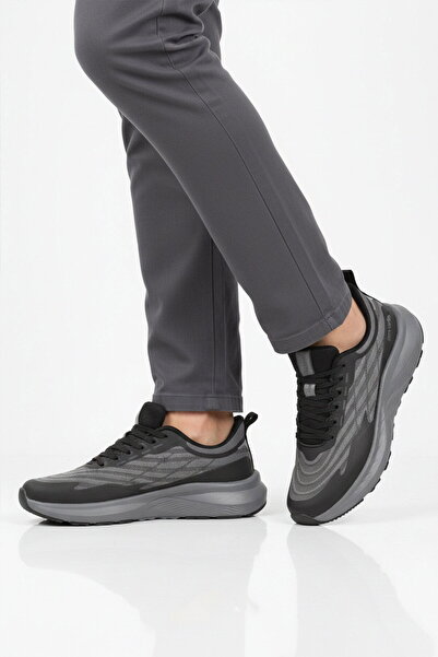 Pierre Cardin Black Memory Sole Lightweight Flexible Men's Sports Shoes Pci-1...