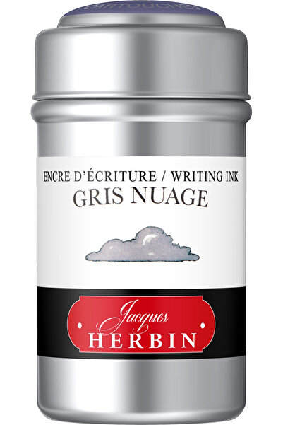 Jacques Herbin Cartușe de cerneală Gris Nuage - set de 6
