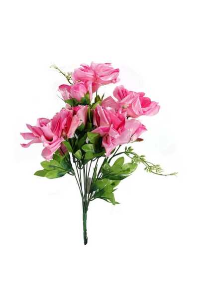 Goliat BUKIET 10 SZTUCZNYCH RÓŻ W KOLORZE JASNO RÓŻOWYM - WYSOKOŚĆ 50 CM