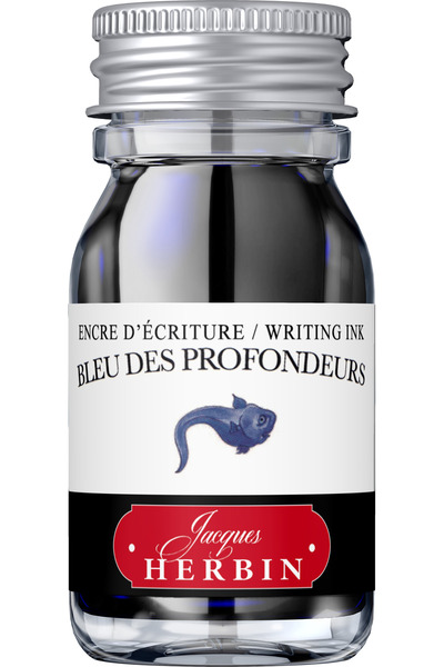 Jacques Herbin Flacon de cerneală 10ml Bleu des Profondeurs