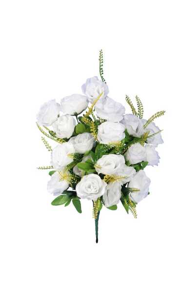 Goliat BUKIET SZTUCZNYCH RÓŻ - 20 SZTUK, KOLOR BIAŁY, WYSOKOŚĆ 54 CM