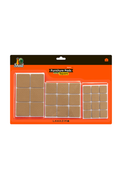 Lawazim Snail 27 Pcs Square Non Slip Furniture Pads Self Adhesive Floor Prote...
