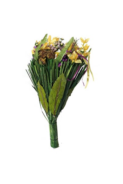 Goliat Wielkanocny bukiet dekoracyjny z suszu i jajkami w tonacji fioletowo-ż...