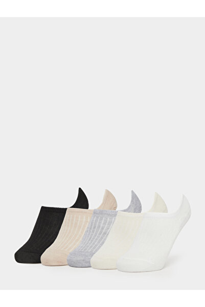 Styli Pack of 5 - Women Ribbed No Show Socks