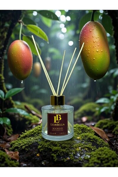 LiorBella | Uzun Süre Kalıcı Mango Bambu Difüzör | Doğal Esanslı Ev & Ofis Ko...