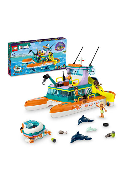 LEGO Friends Sea Rescue Boat 41734 Building Kit, 717pc Ocean Adventure Playse...