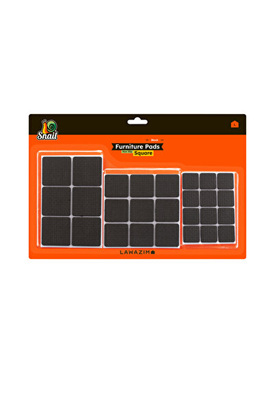 Lawazim Snail 27 Pcs Square Non Slip Furniture Pads Self Adhesive Floor Prote...