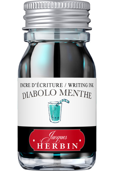 Jacques Herbin Sticlă de cerneală 10ml Diabolo Menthe