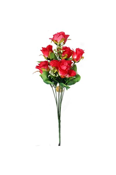 Goliat Elegancki Sztuczny Bukiet 9 Róż w Ciemnym Odcieniu Różu - Dekoracja na...