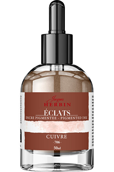 Jacques Herbin Sticlă de cerneală 50ml, cupru pigmentat