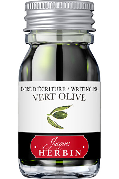 Jacques Herbin Sticlă de cerneală 10ml, verde măsline
