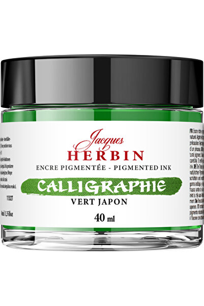 Jacques Herbin Sticlă de cerneală 40ml, pigmentată verde japonez