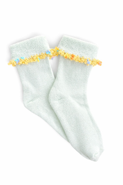 GAS Renkli Dokuma Nakışlı Çorap