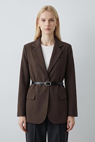 Rays 8835 Belt Detailed Jacket Brown