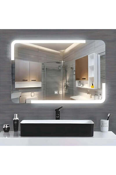 Diplon Oglindă de baie Harmoni LED 80×60 cm, funcție anti-aburire