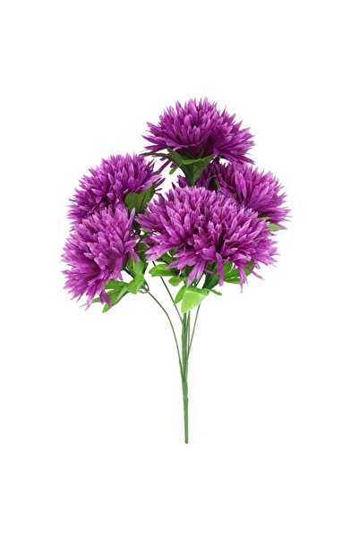 Goliat Sztuczny Bukiet Fioletowych Chryzantem Strzępiastych - Dekoracja na Ws...
