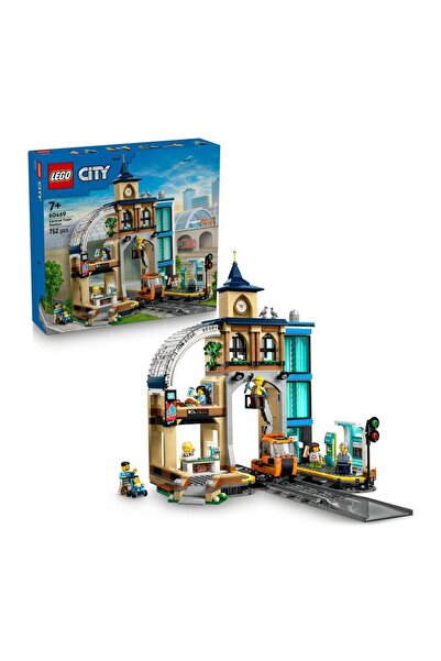 LEGO مجموعة محطة قطار المدينة المركزية لمحبي ألعاب البناء ونماذج مركبات السكك...