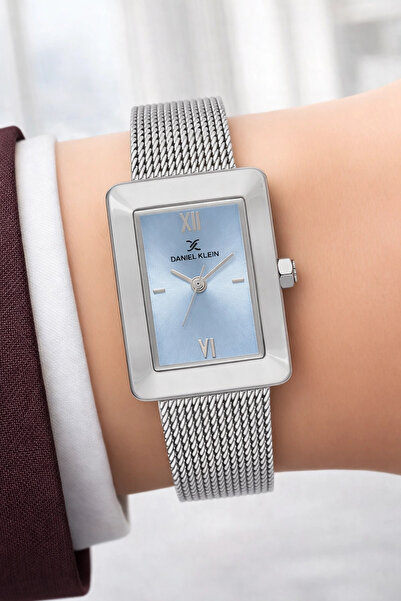 Daniel Klein Steel Cord Steel Case Women Wrist Watch+Bracelet Gift Silver-Blu...