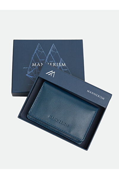 Mannerism The Sovereign Leather Business Card Holder – Navy