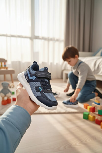 enoch Enoch Air Channel Mesh Textured and Velcro Children's Sports Shoes