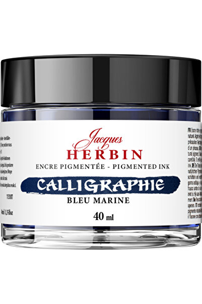 Jacques Herbin Sticlă de cerneală pigmentată albastru marin 40 ml