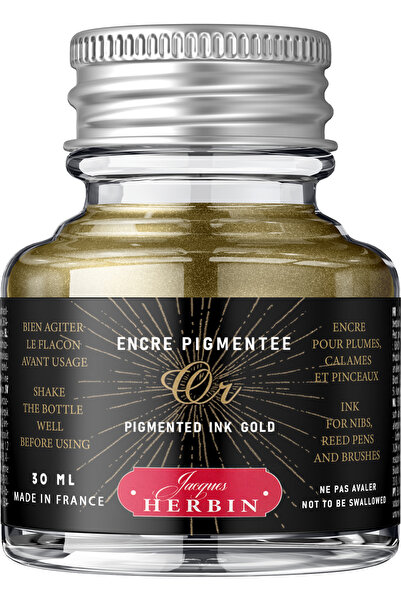 Jacques Herbin Μπουκάλι μελανιού 30ml χρωματισμένο χρυσό