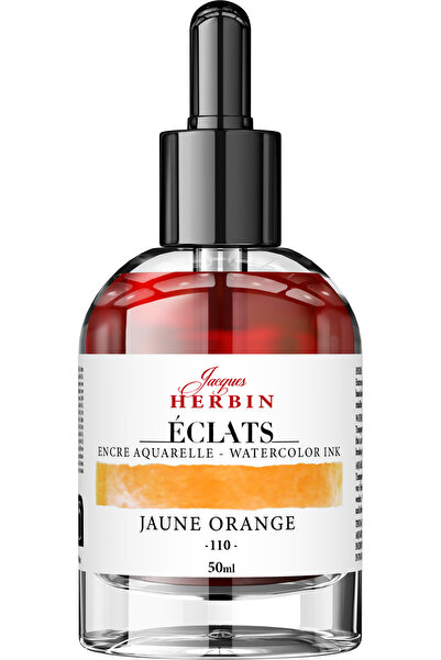 Jacques Herbin Sticlă de cerneală 50ml Jaune Orange