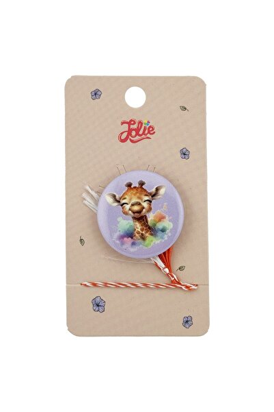 Flippy Martisor cu Brosa pentru copii, Jolie, Material Metal, Model Girafa, M...