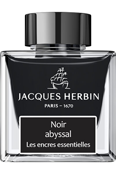 Jacques Herbin Sticlă de cerneală 50ml Noir Abyssal