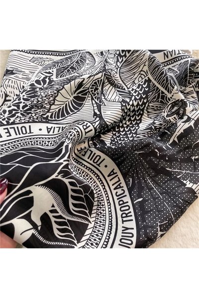 Salt & Sandy Women's Bandana Scarf 50X50 Square Patterned Rayon Fabric Italian Stitched Neck Scarf Hair Bandana