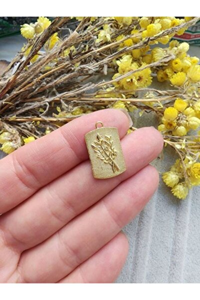 Myra Bahar Çiçekleri Plaka Kolye Ucu