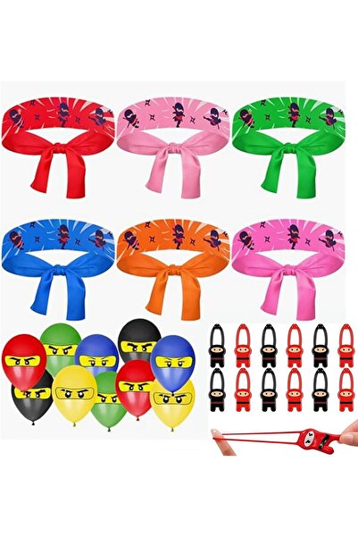 Other Ninja Birthday Decoration Set - Balloons and Toys - 44 Pieces, Silicone...