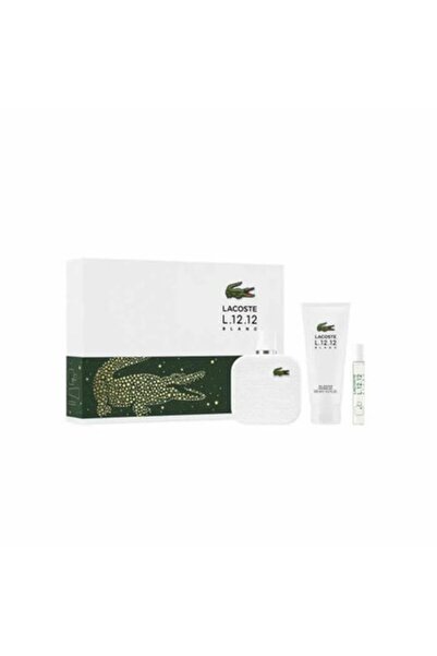 Lacoste عطر L.12.12 وايت مين أو دو تواليت بخاخ 100 مل، طقم من 3 قطع