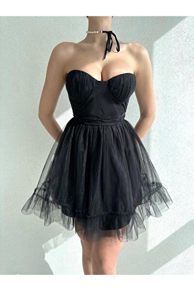 MODALİST Elegant women's dress with ruffles Elleta