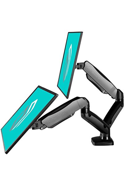 ONKRON Suport dublu pentru monitor G160, 13"-27", Reglabil, VESA, Negru