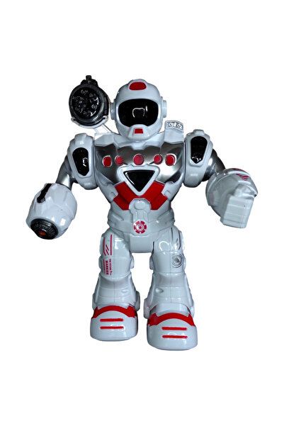 Tıfıl Toys Pilli Işıklı Ok Atan Oyuncak 23 cm Robot Kırmızı