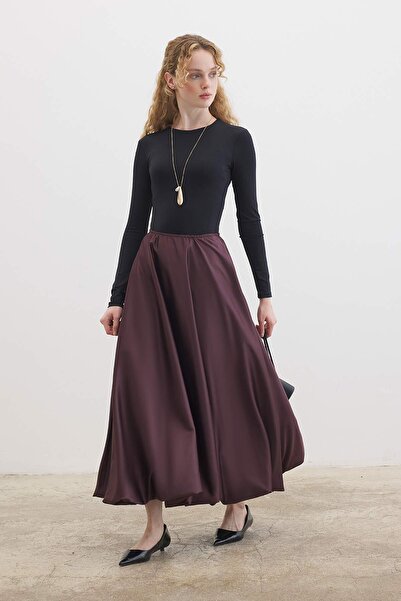 Hooopstore Satin Princess Burganya Skirt