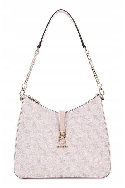 Guess Geantă de umăr mică și elegantă pentru femei, model cu logo, roz, clasică