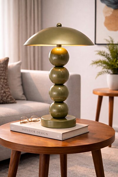 Natiorj Pilli 4 Top Eskitme Model Masa Lambası Cafe Salon Yatak Odası Aç Kapa...