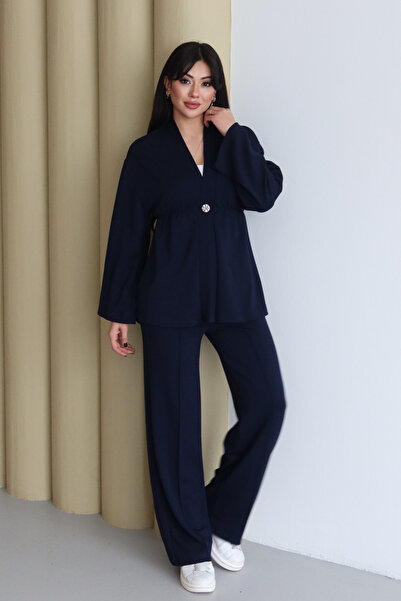 Balenbi Set kimono modal cu guler șal și detaliu cu șnur, croială confortabil...