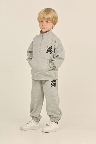 Toontoy Boy's Chest Printed Tracksuit Set