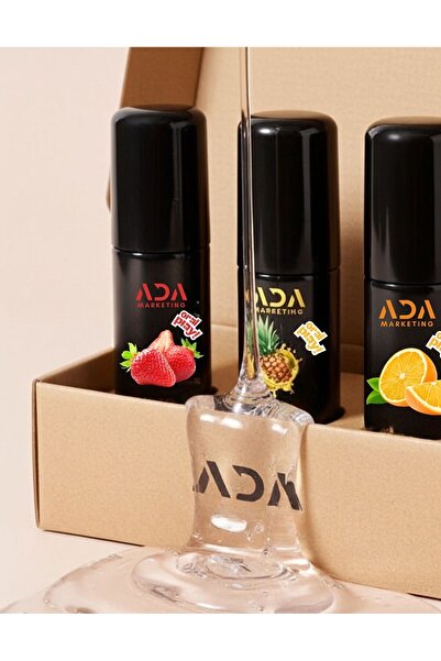 Ada Marketing 3’lü Yenilebilir Aromalı Jel Seti 30 ml Çilek Ananas Portakal